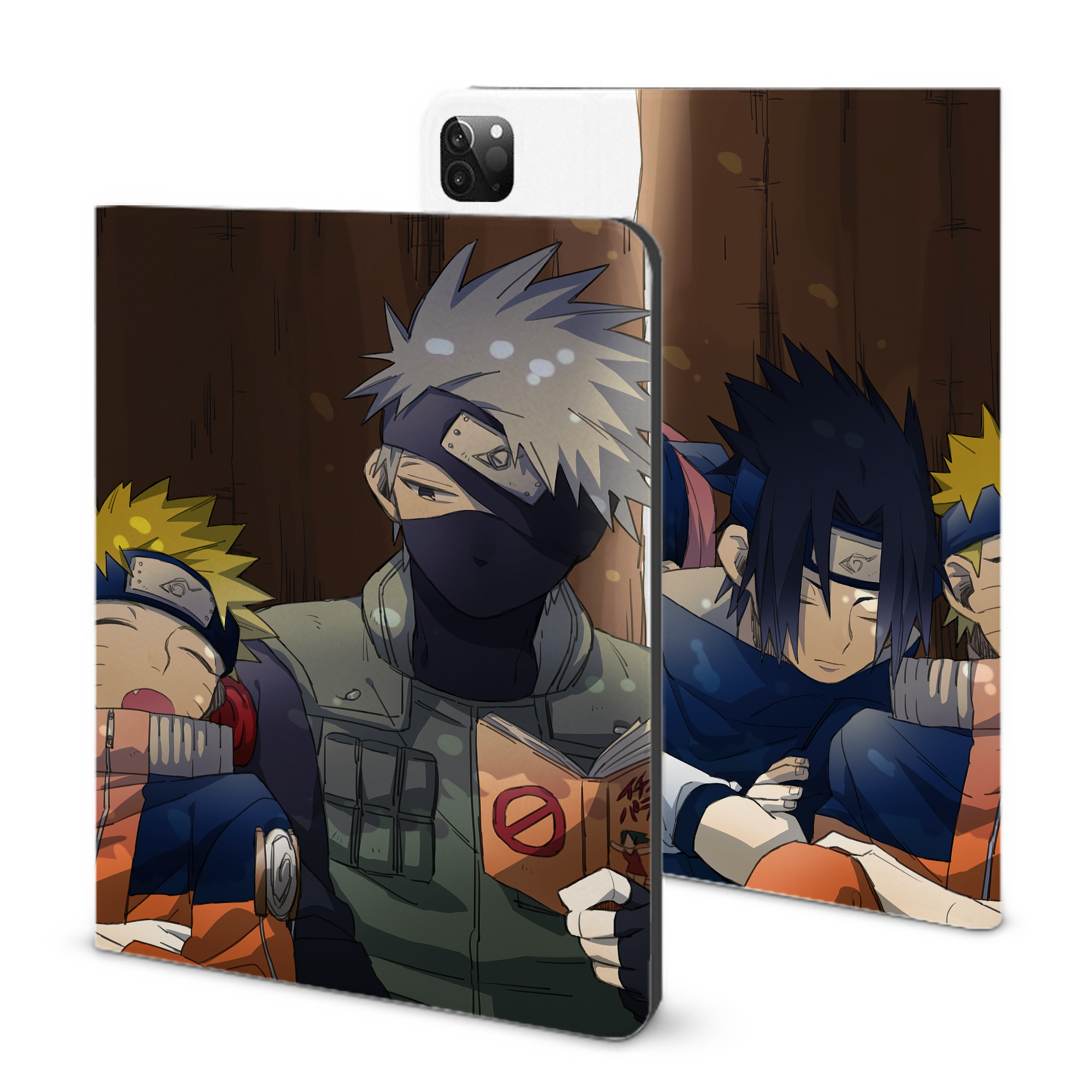 （画像用） NARUTO -ナルト- NARUTO -ナルト- 疾風伝 IPadケース ペンホルダー付き ブックスタイルデザイン